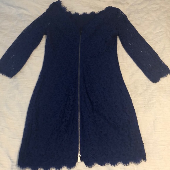 DVF Zarita Diane von Furstenberg Blue Mini dress - Picture 4 of 16